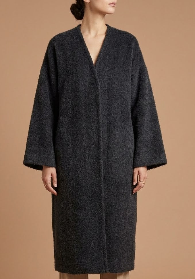 Manteau long Élégance  Coupe ample et texture raffinée
