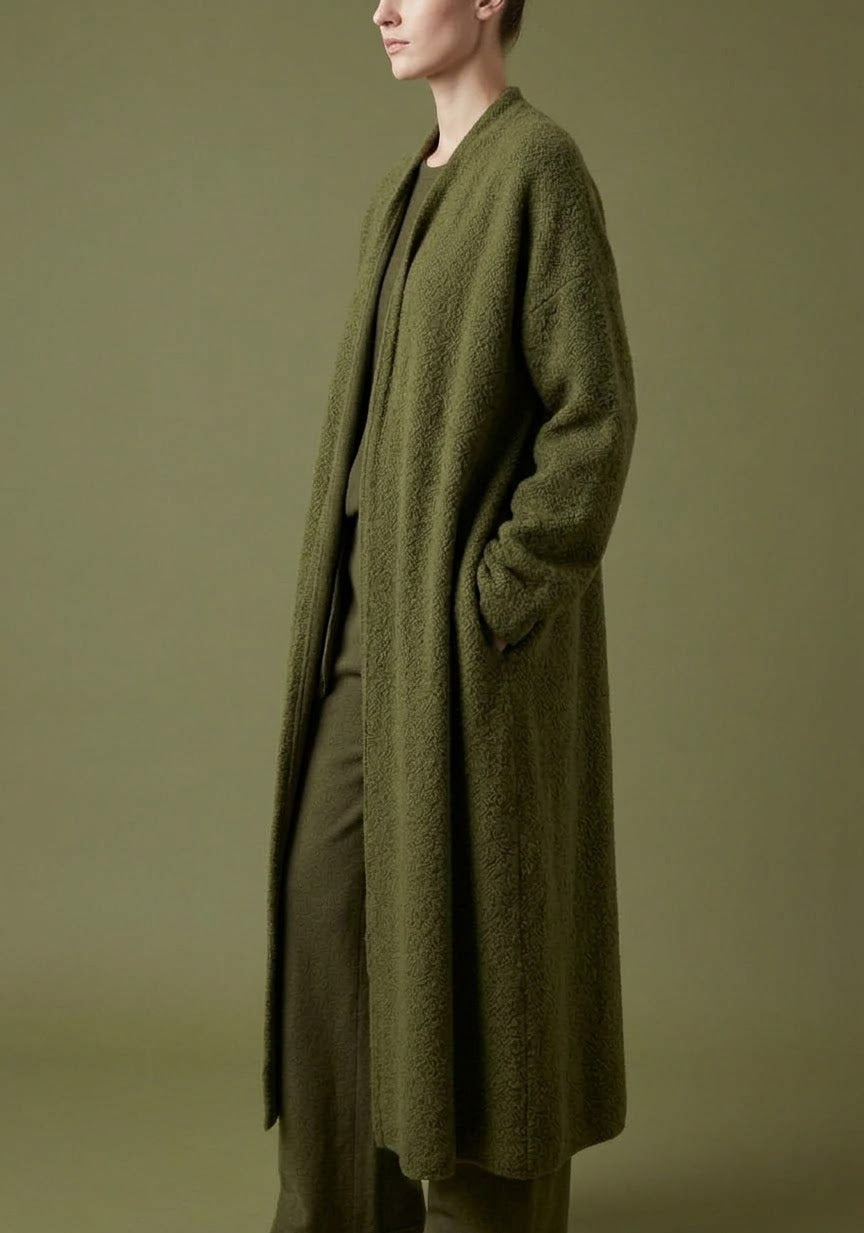 Manteau long Élégance  Coupe ample et texture raffinée