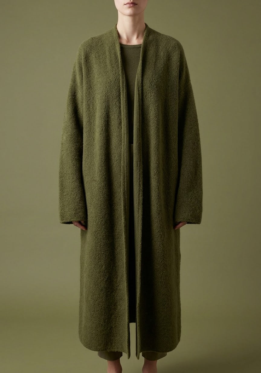 Manteau long Élégance  Coupe ample et texture raffinée