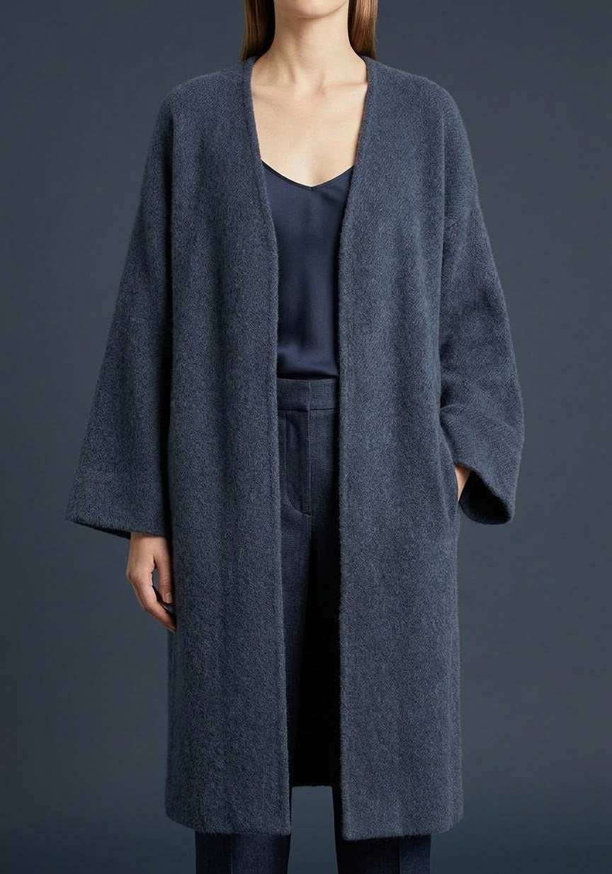 Manteau long Élégance  Coupe ample et texture raffinée