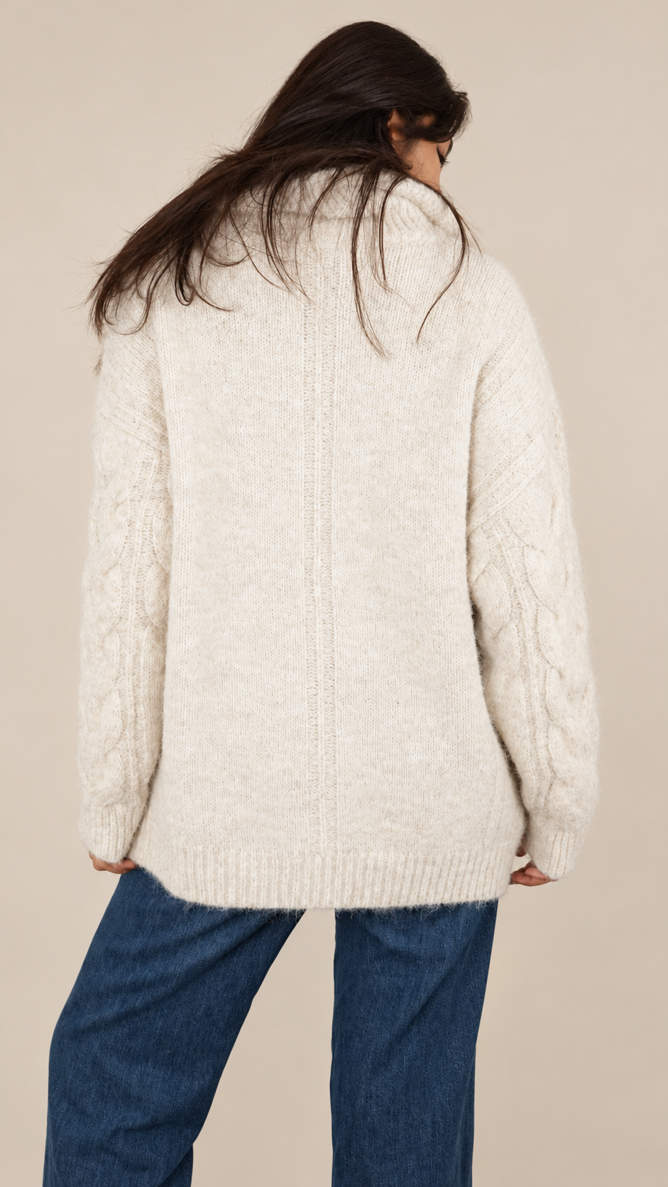 Gilet Oversize Premium en Maille Douce à Zip