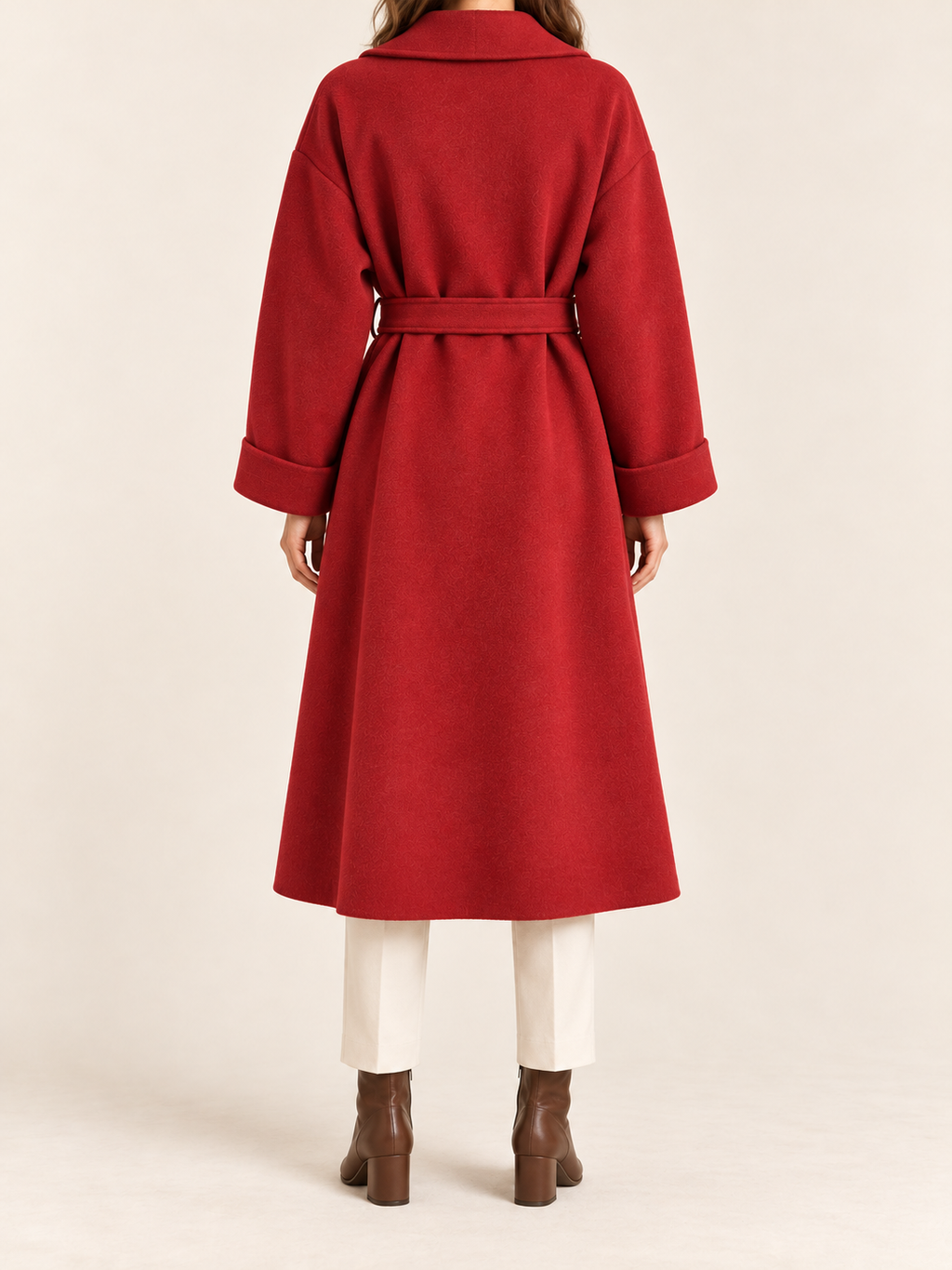 Manteau Long Portefeuille Élégance Premium avec Ceinture