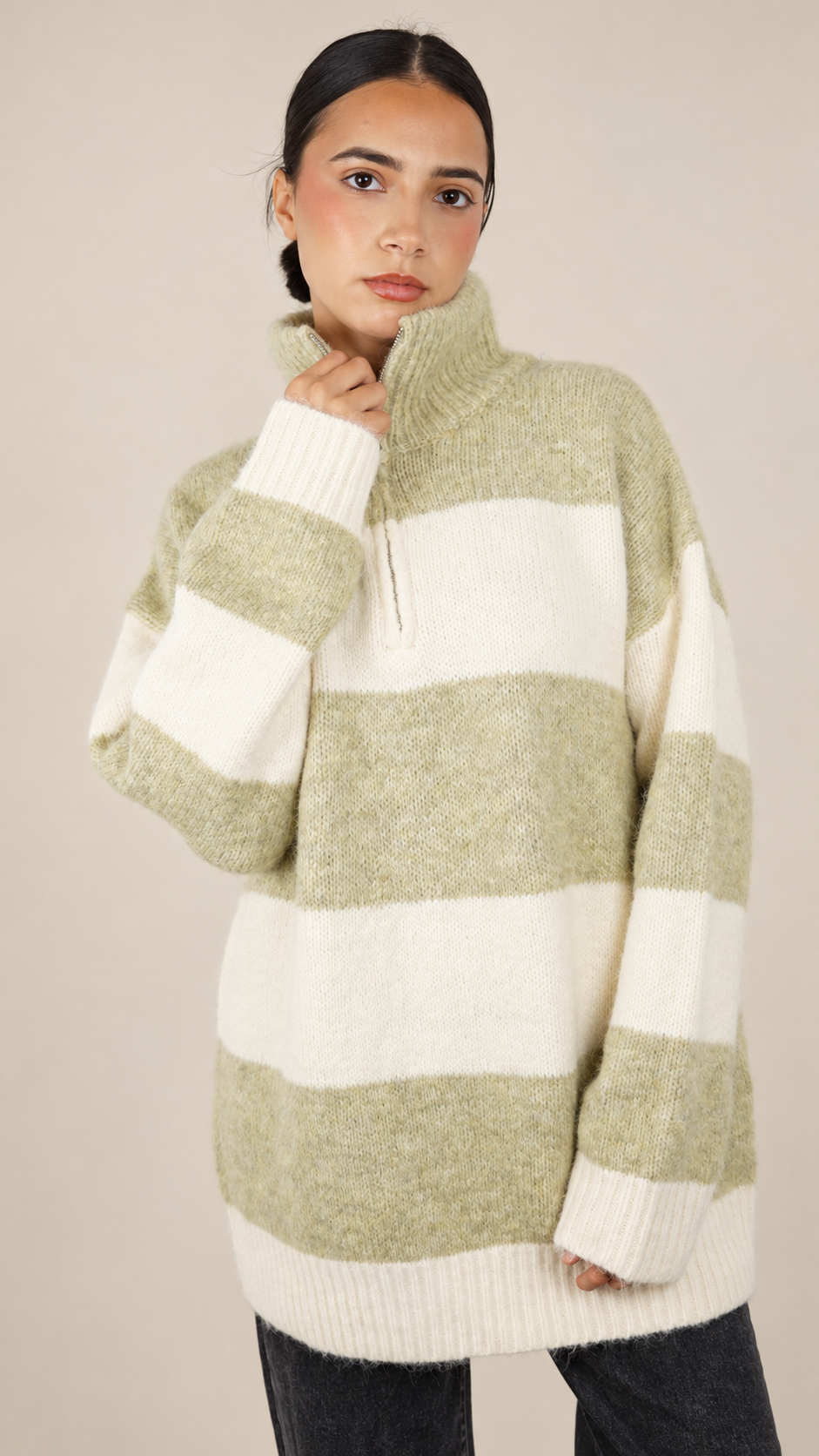 Pull Oversize Rayé Douceur Chic