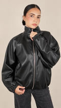 Veste Oversize Effet Cuir