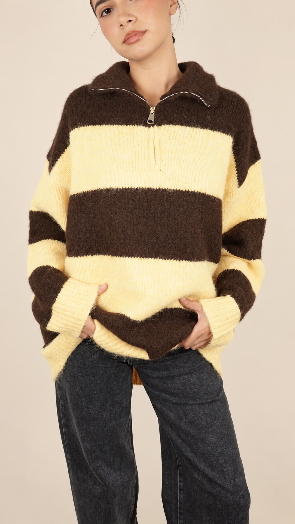 Pull Oversize Rayé Douceur Chic