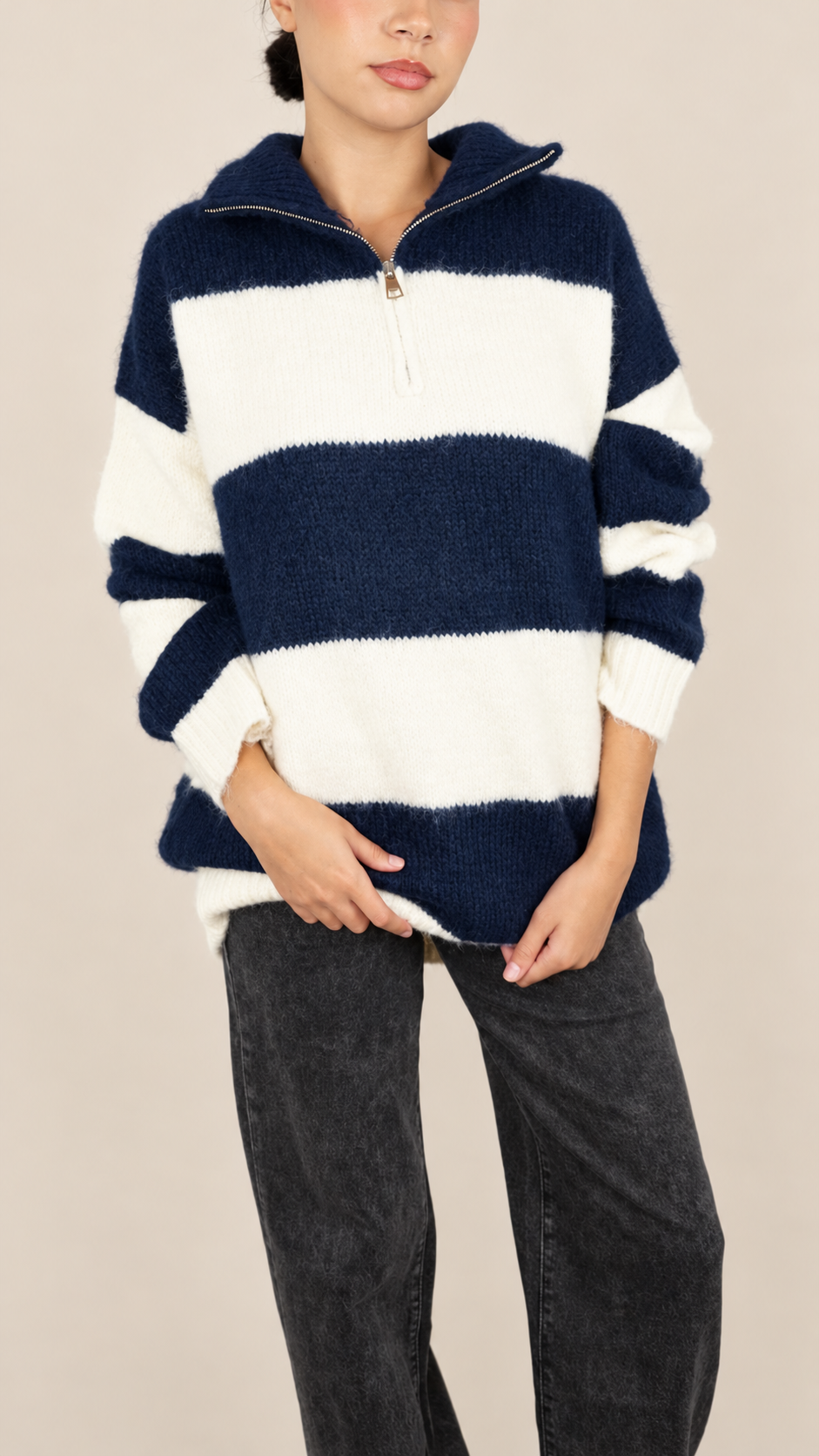 Pull Oversize Rayé Douceur Chic