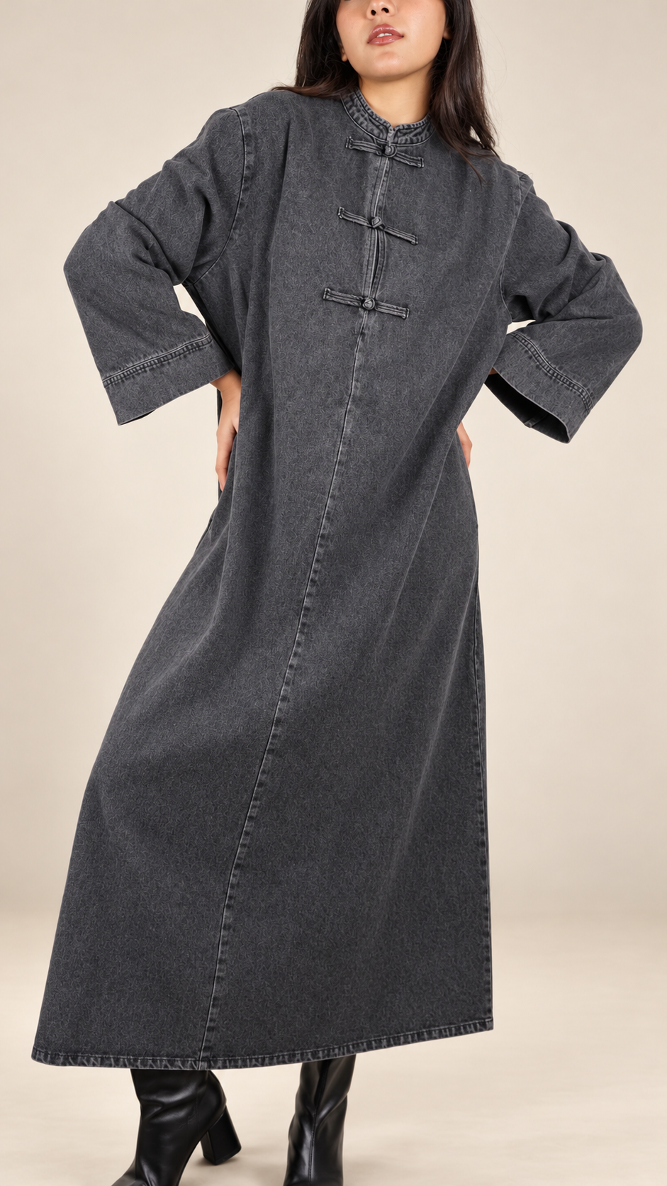 Robe Longue en Jean Premium Taille Unique