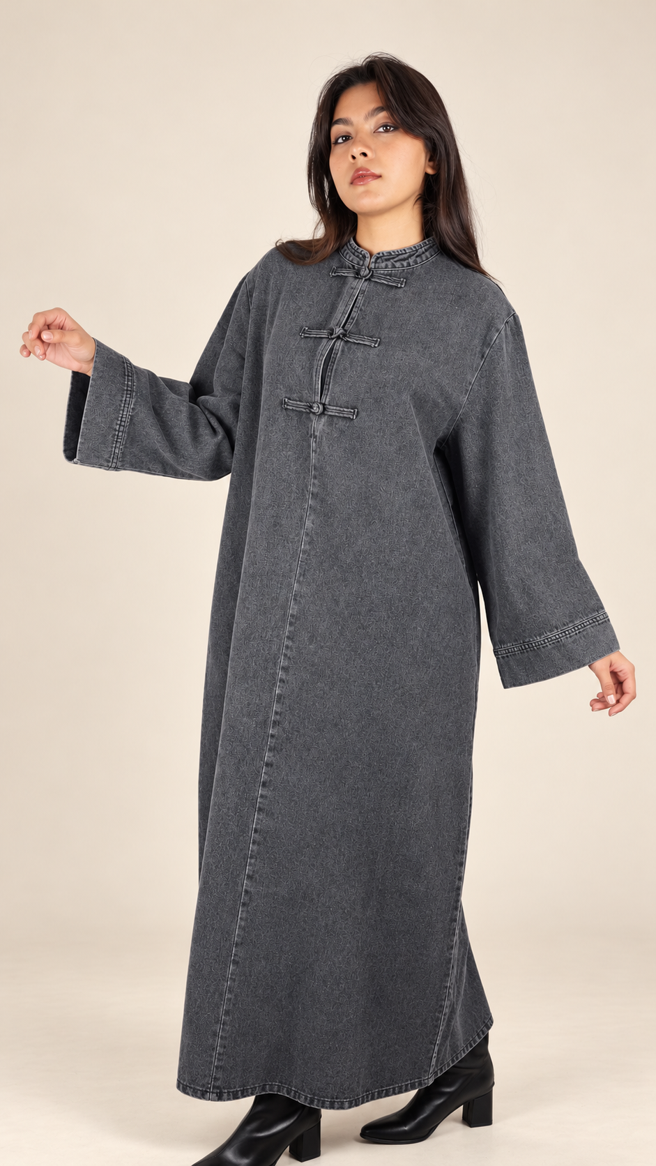 Robe Longue en Jean Premium Taille Unique