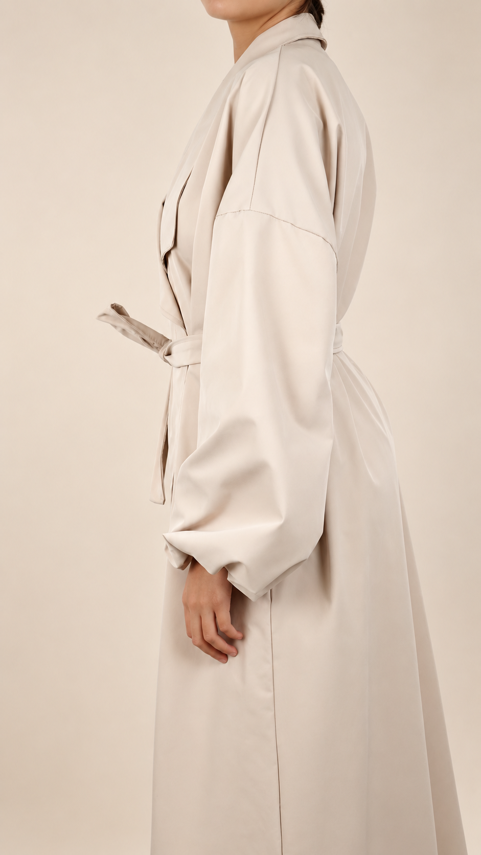 Trench Long Minimaliste Ceinturé | Chic Intemporel