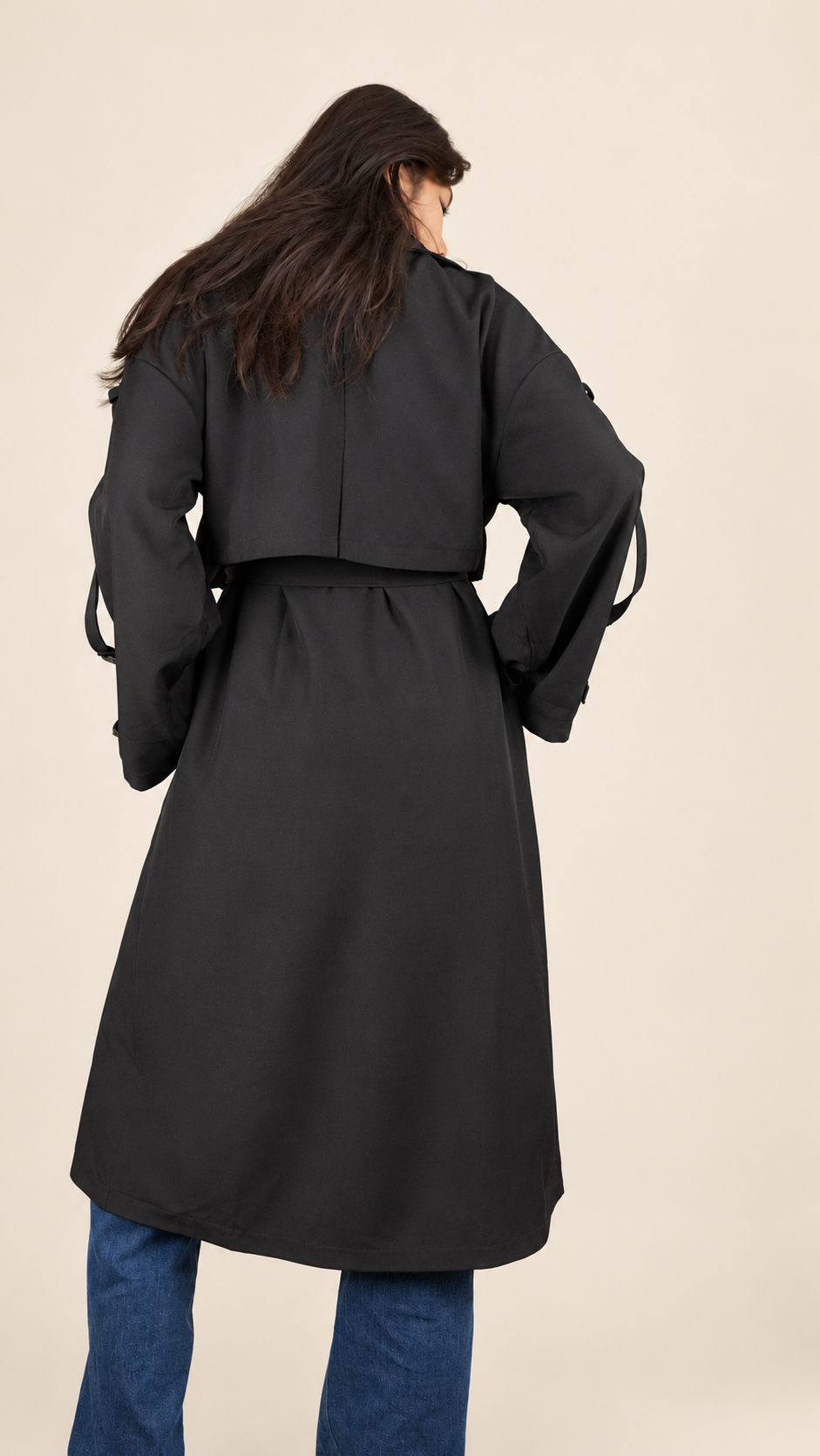 Trench Long Premium Oversize Ceinturé | Élégance & Confort