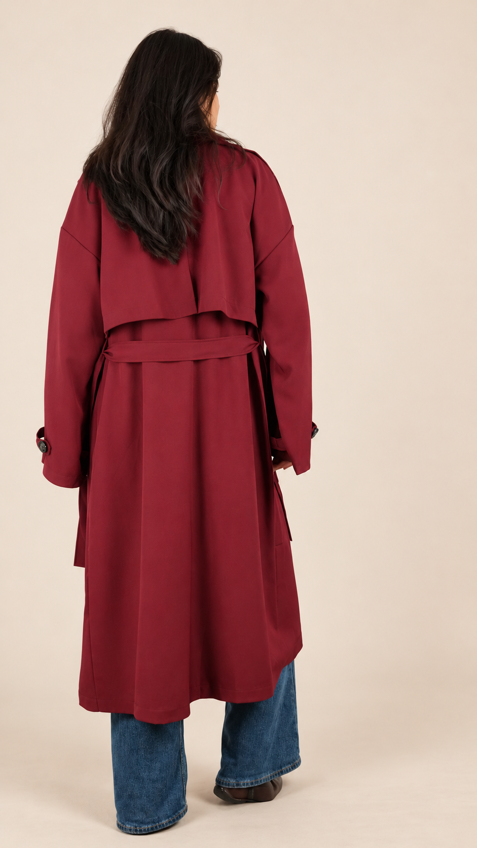 Trench Long Premium Oversize Ceinturé | Élégance & Confort