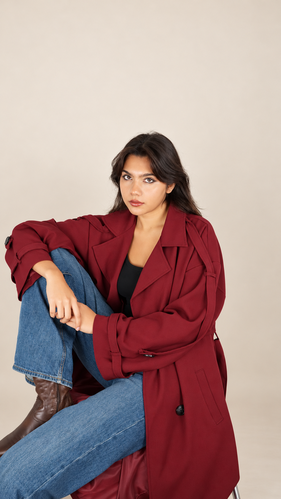 Trench Long Premium Oversize Ceinturé | Élégance & Confort