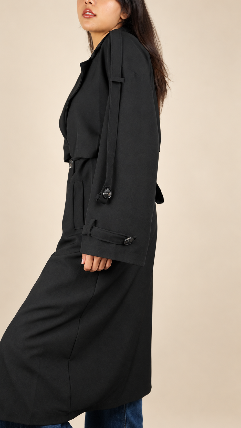 Trench Long Premium Oversize Ceinturé | Élégance & Confort