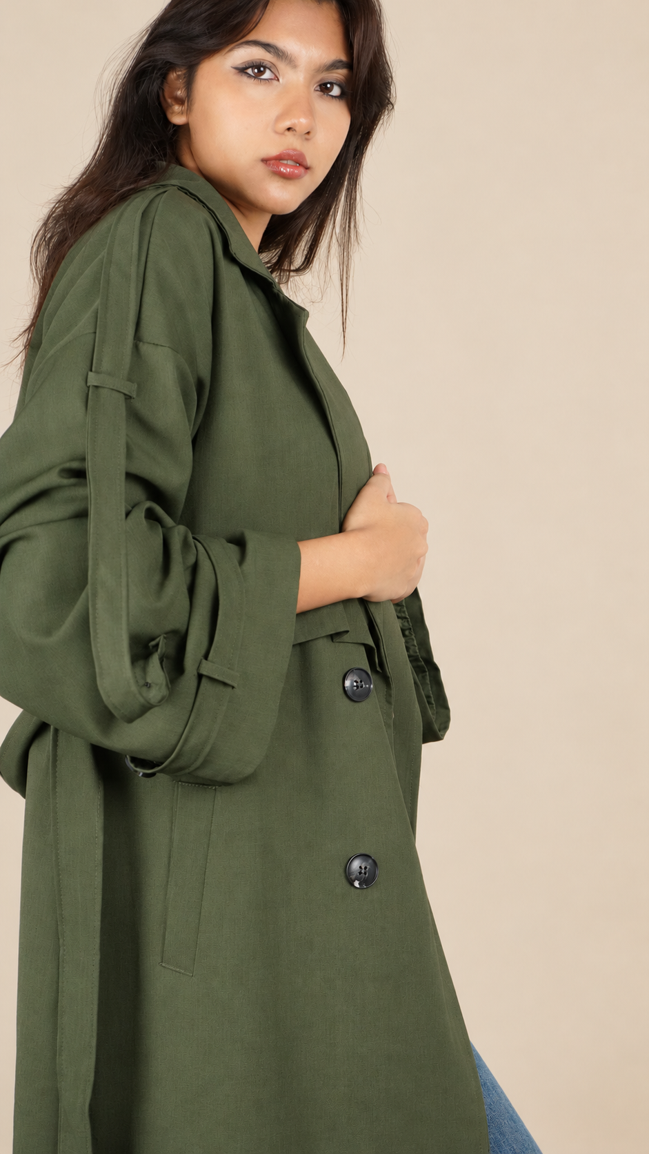 Trench Long Premium Oversize Ceinturé | Élégance & Confort