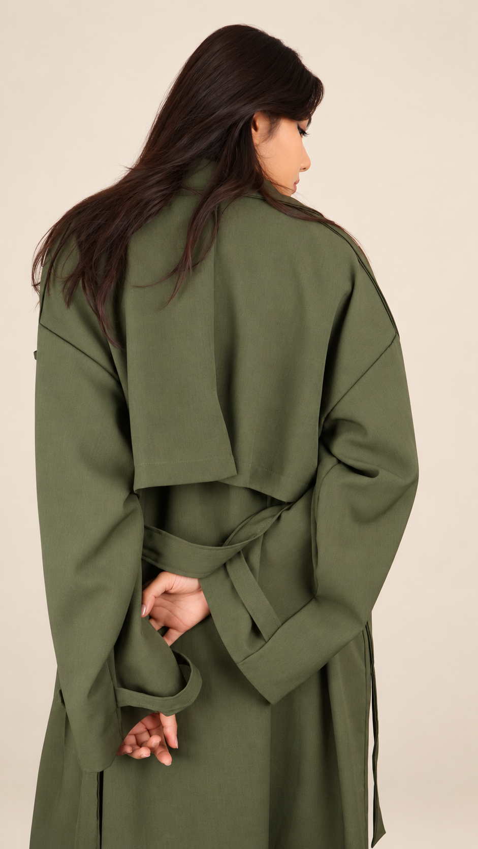 Trench Long Premium Oversize Ceinturé | Élégance & Confort