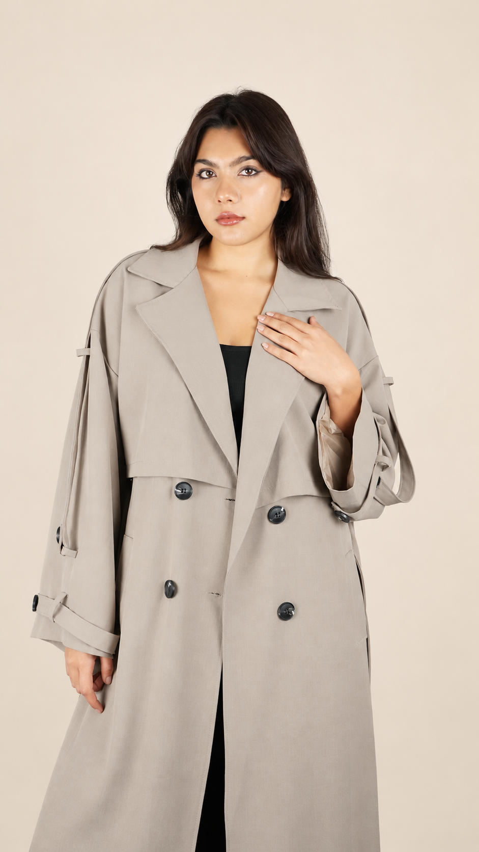 Trench Long Premium Oversize Ceinturé | Élégance & Confort