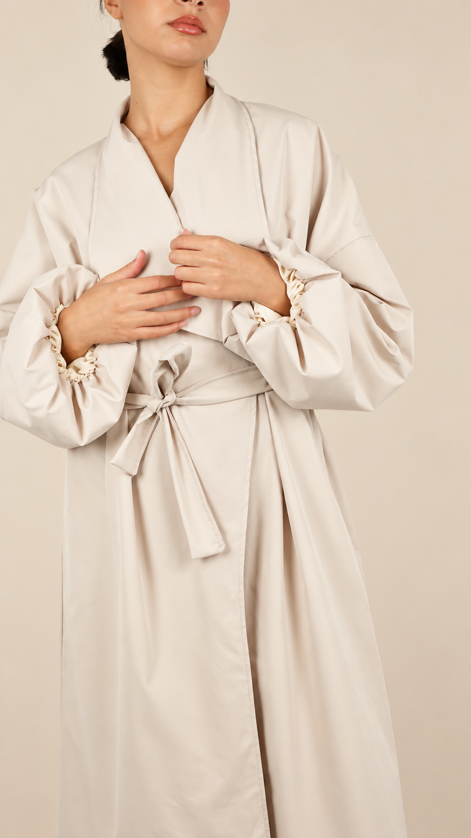 Trench Long Minimaliste Ceinturé | Chic Intemporel