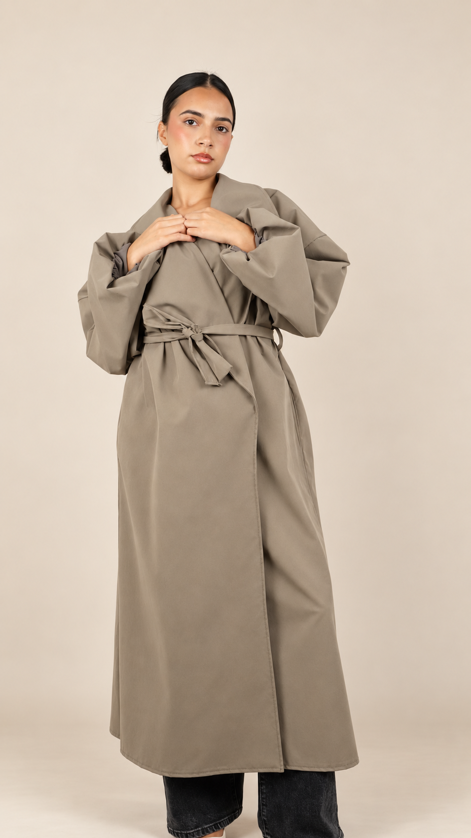 Trench Long Minimaliste Ceinturé | Chic Intemporel
